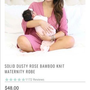 Dusky rose Caden lane bamboo maternity robe